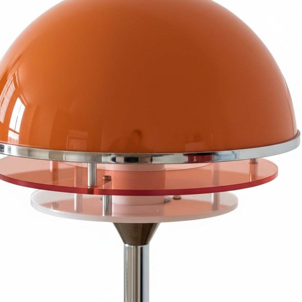 Candeeiro de mesa em acrílico, estilo vintage Bauhaus, com efeito de pôr do sol