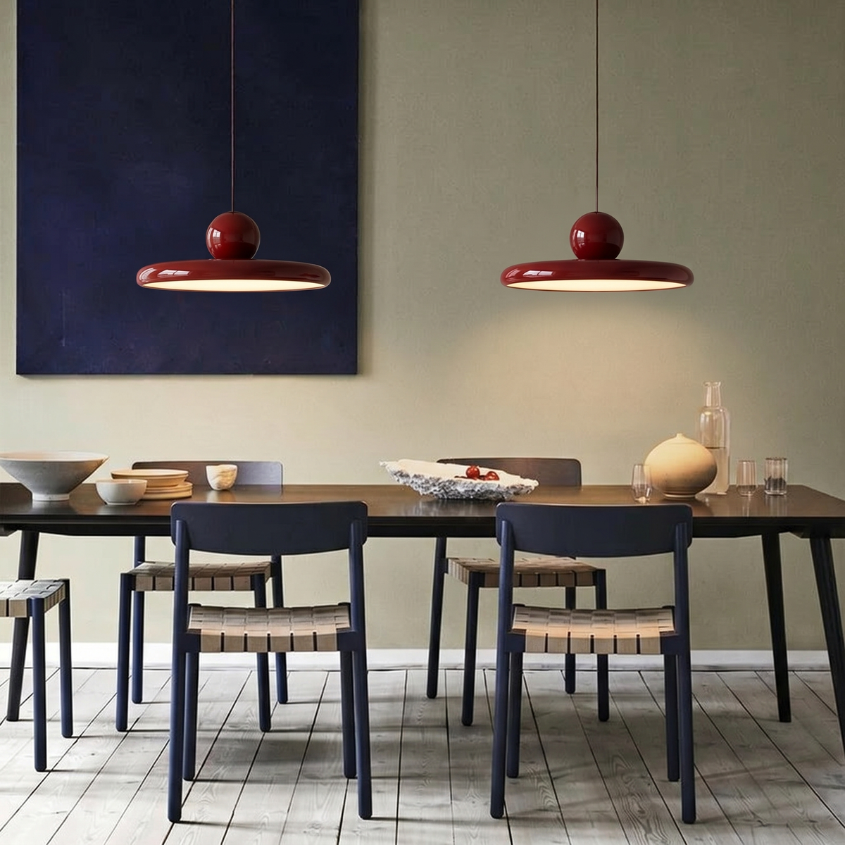 Veya – Candeeiro suspenso para sala, quarto ou cozinha colorido de estilo Bauhaus