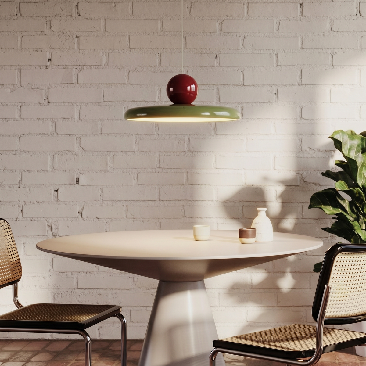 Veya – Candeeiro suspenso para sala, quarto ou cozinha colorido de estilo Bauhaus