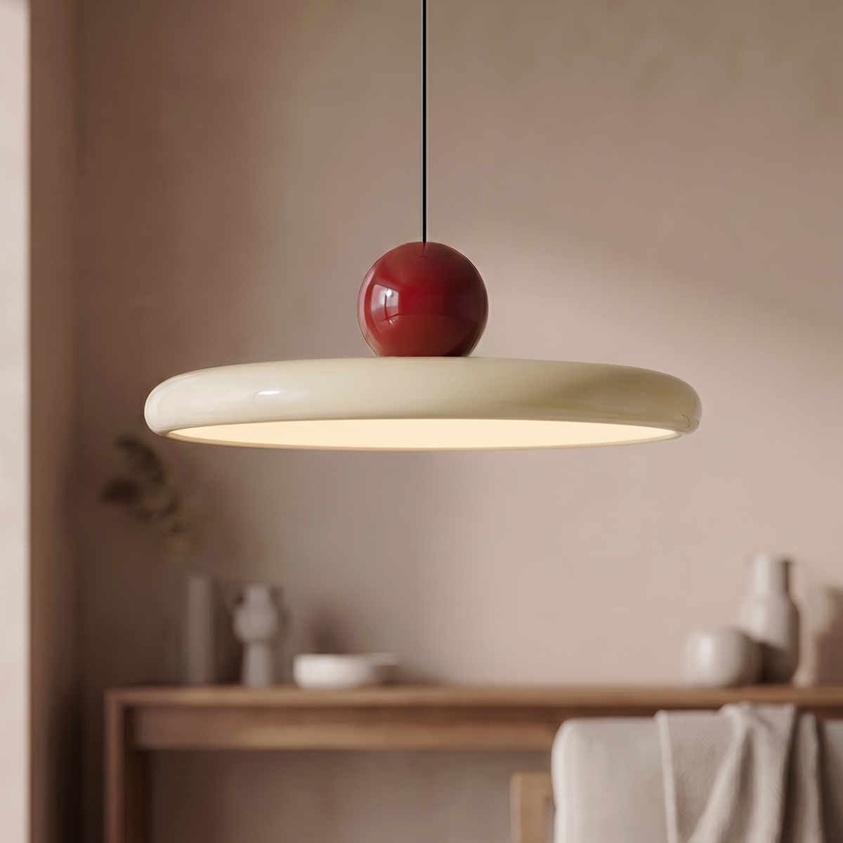 Veya – Candeeiro suspenso para sala, quarto ou cozinha colorido de estilo Bauhaus