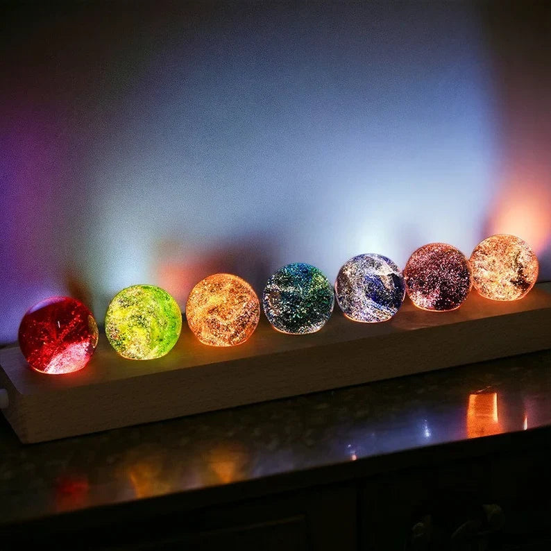Esferas luminosas de cristal da galáxia