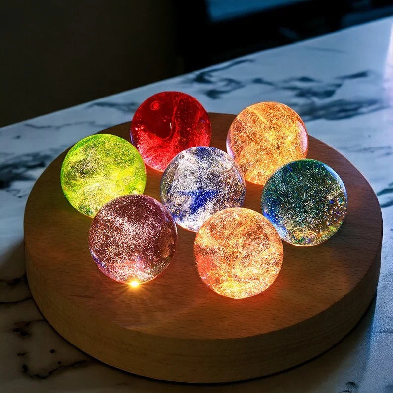 Esferas luminosas de cristal da galáxia