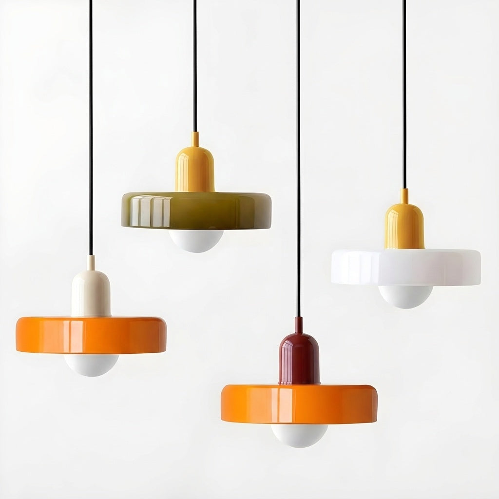 Kalle - Candeeiro suspenso de vidro para sala e cozinha, mobiliário Bauhaus