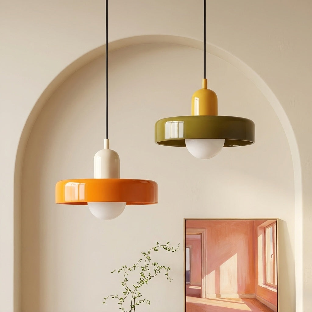 Kalle - Candeeiro suspenso de vidro para sala e cozinha, mobiliário Bauhaus