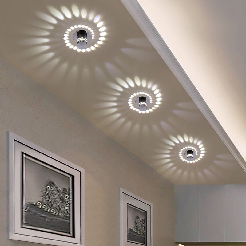 Luz de teto em espiral
