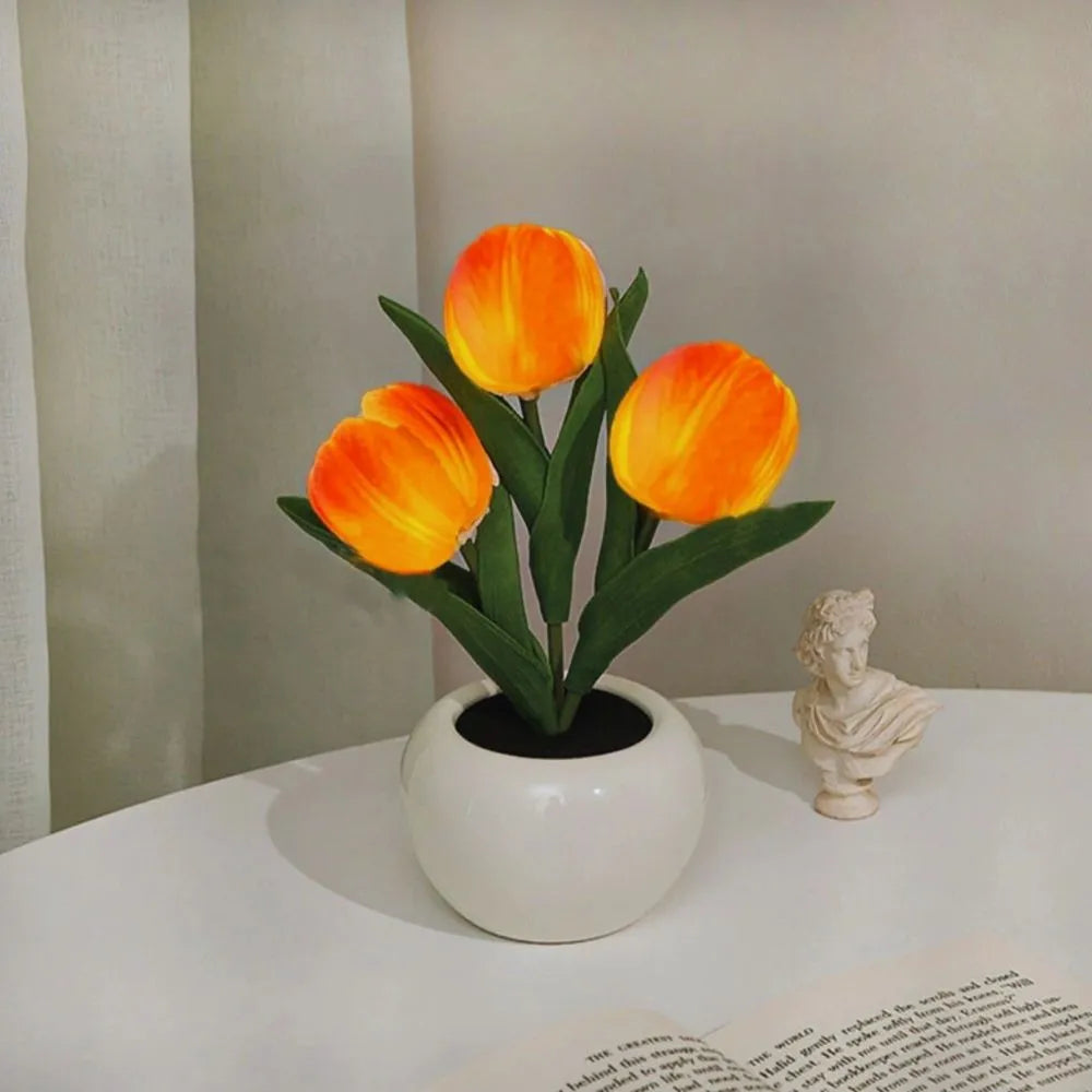 Luz noturna em forma de tulipa