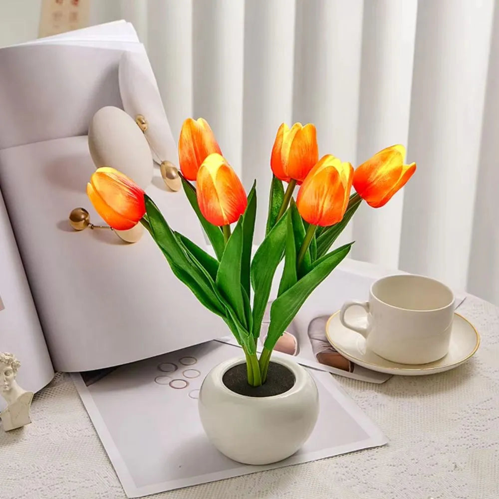 Luz noturna em forma de tulipa